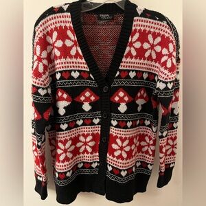Thorn & Fable Mushroom Heart Fair Isle Cardigan